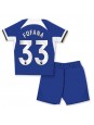 Chelsea Wesley Fofana #33 Domácí dres pro děti 2023-24 Krátký Rukáv (+ trenýrky)